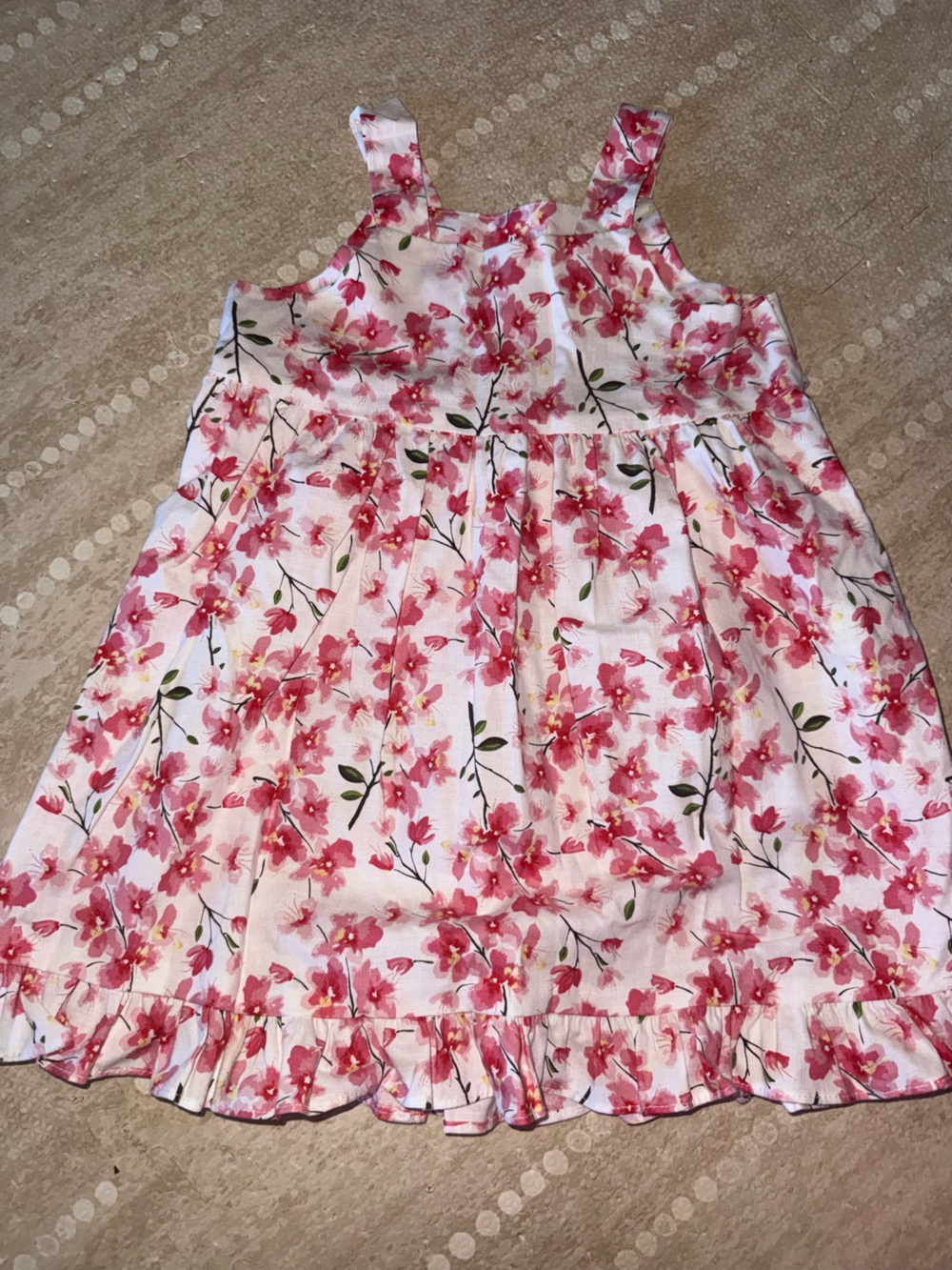 Girls Floral Pink Sundress
